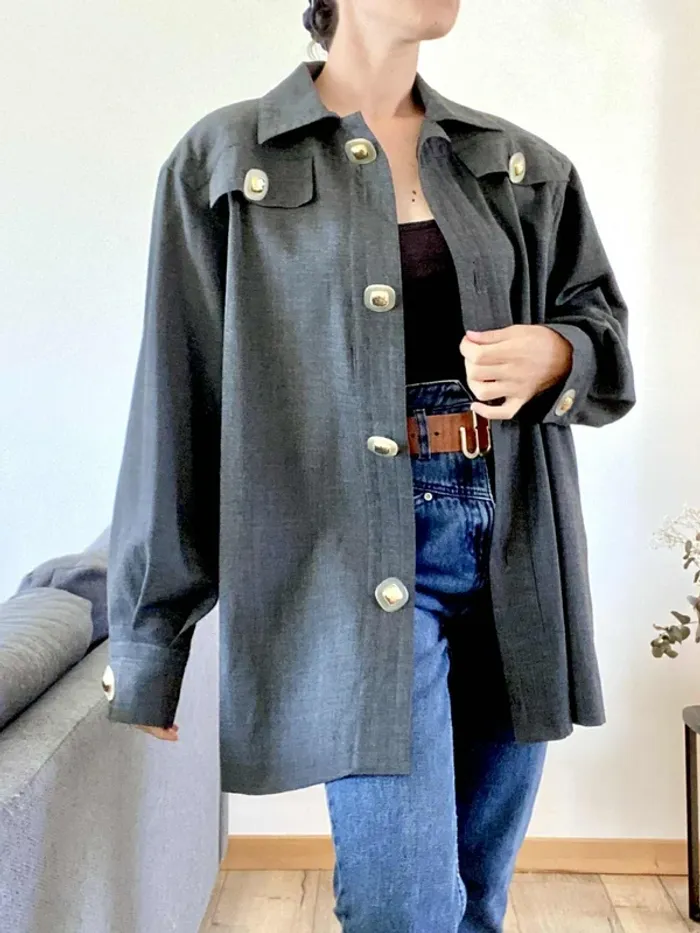 Veste/Chemise Vintage en taille 38 - Très bon état - photo numéro 2
