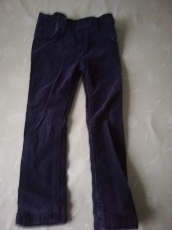 Pantalon violet effet velours 3/4 ans H&M