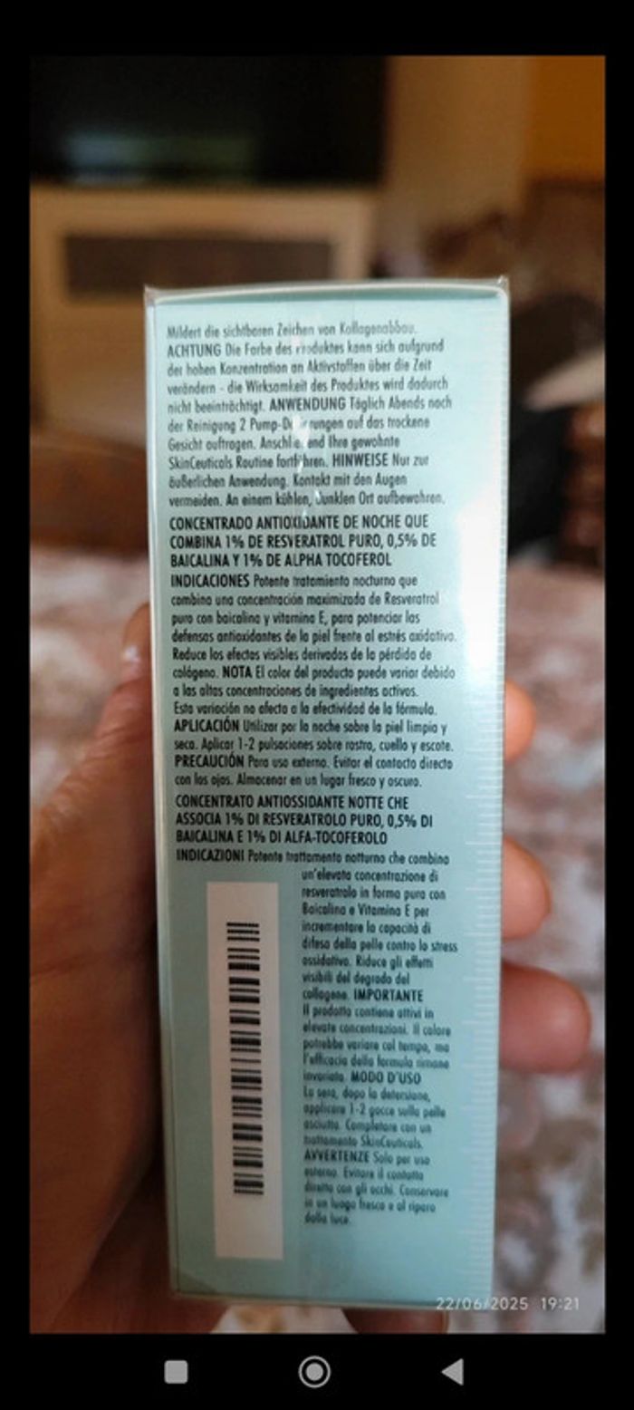 Skinceuticals Resvératrol B E Serum Antioxydant Réparateur de Nuit 30 ml - photo numéro 2