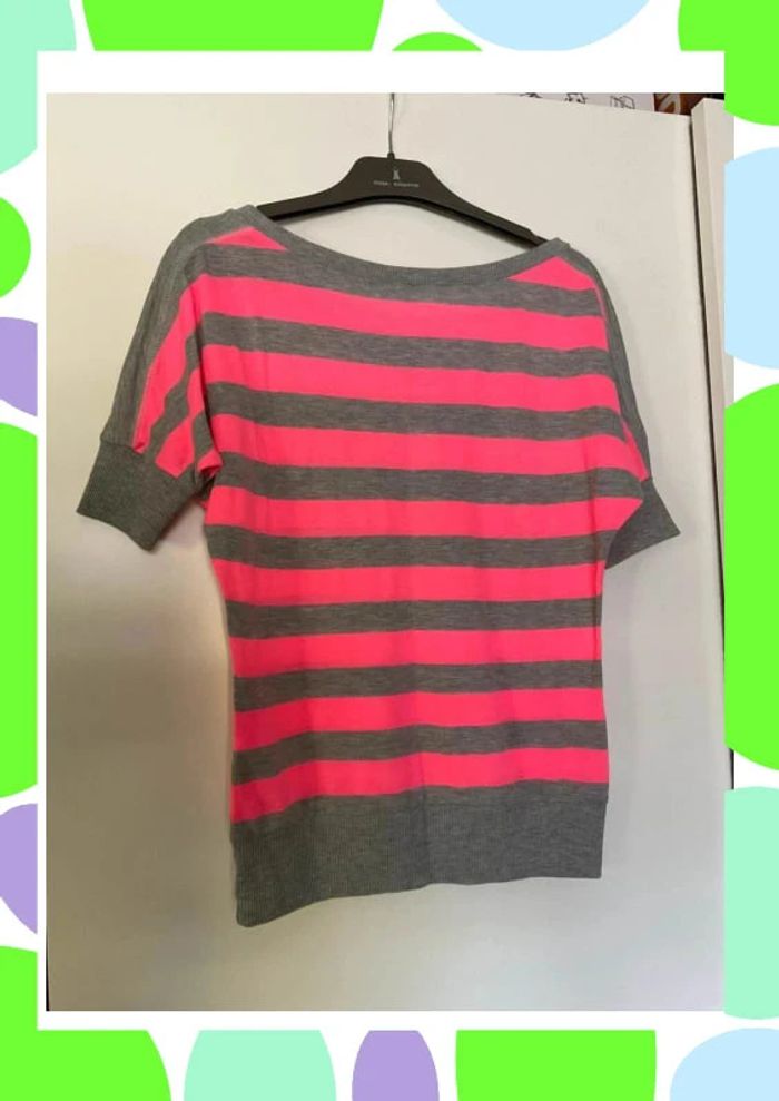 T-shirt rayé manches 3/4 - photo numéro 2