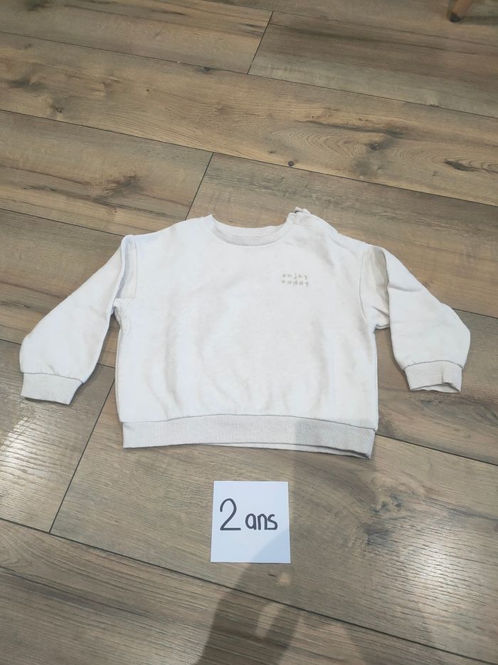 Pull manches longues beige garçon 2 ans Kiabi