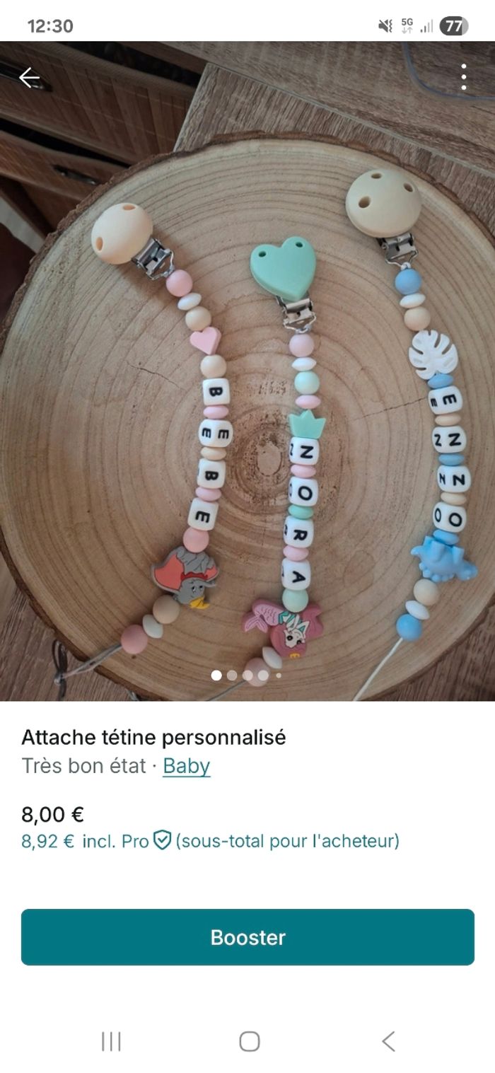 Attache tétine personnalisé - photo numéro 7
