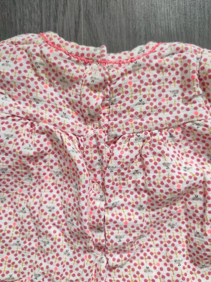 Pyjama rose fleurie Petit bateau fille 3 mois - photo numéro 4