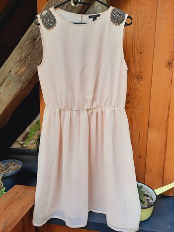 Superbe robe Zara, taille L, voile rose pâle abricot