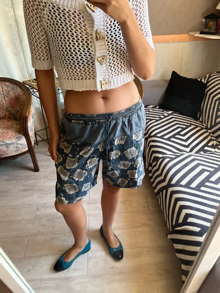 Short Jort Bermuda long grunge babos hippie bohème - photo numéro 2