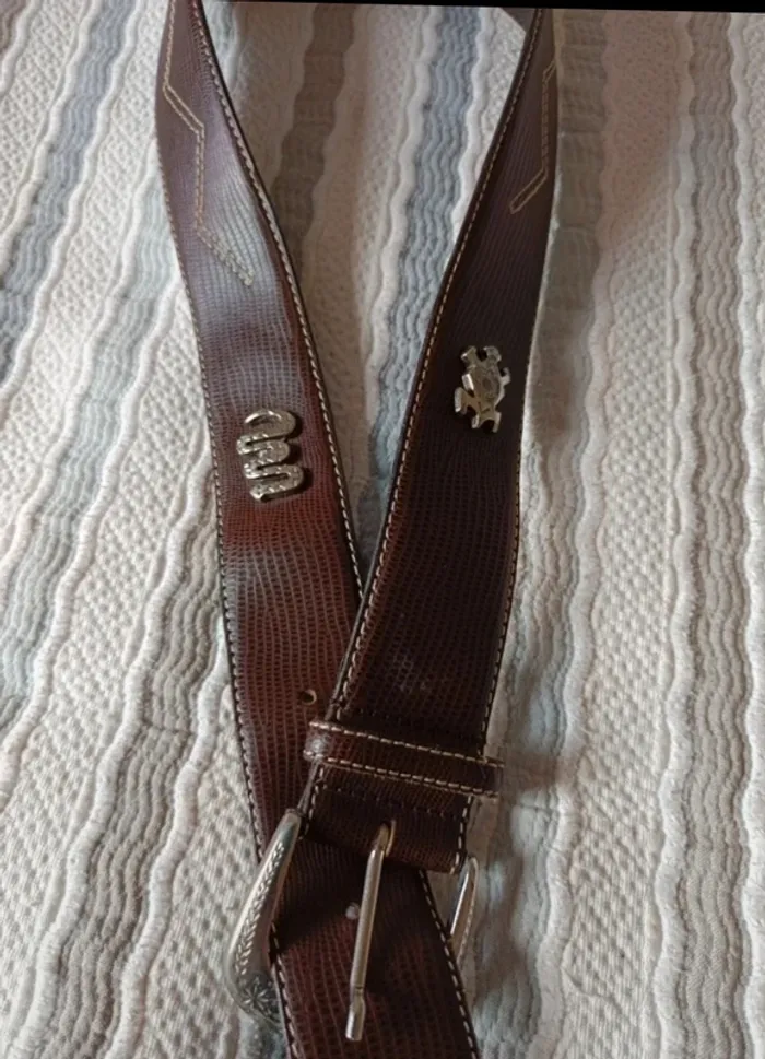 Ceinture 70 cm croûte de cuir de vachette SO&CO - photo numéro 5