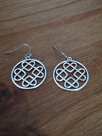 Boucles d'oreilles argentées