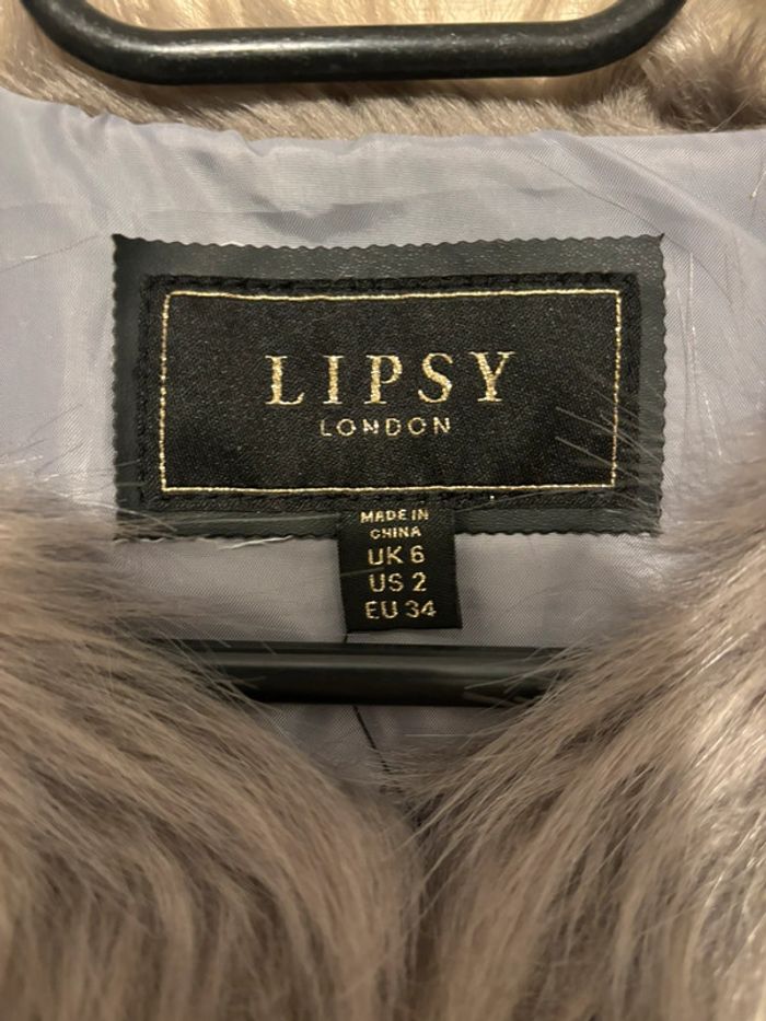 Veste fausse fourrure sans manches Gris taille Xs - photo numéro 7