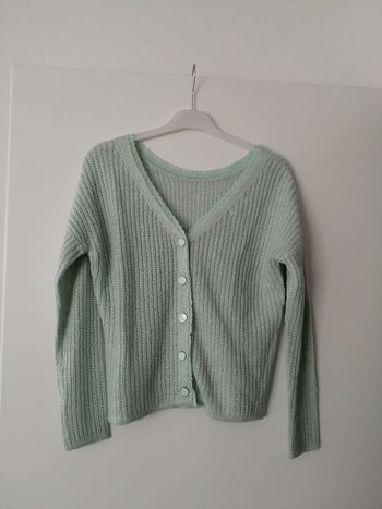 Gilet réversible vert d'eau Cache Cache taille XS neuf