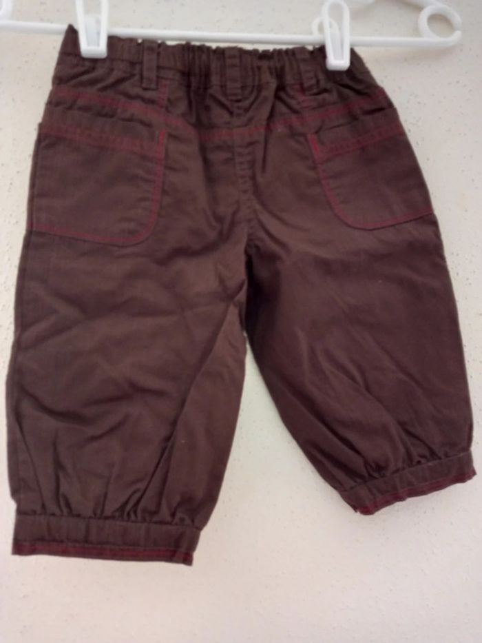 Pantalon fille marron avec motifs Taille : 2 ans - photo numéro 4