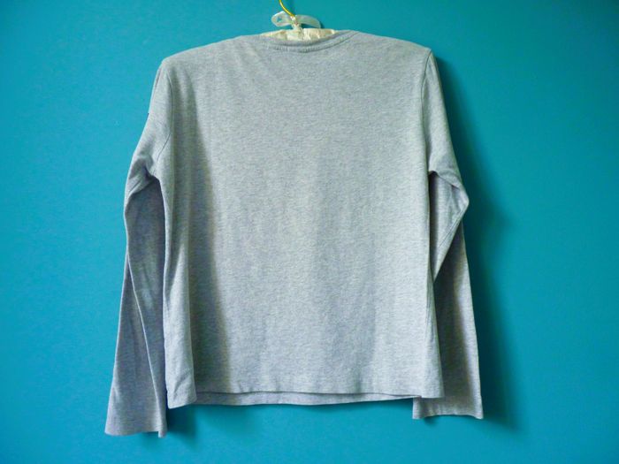 T-shirt garçon LTC Le Temps des Cerises 10 ans gris manches longues TBE - photo numéro 3