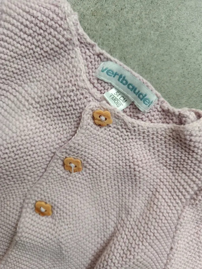 Gilet Verbaudet parme lilas violet 54cm - photo numéro 3