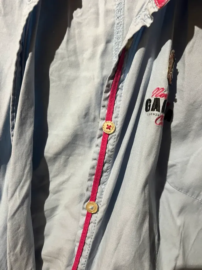 Chemise gaastra bleu clair fushia - photo numéro 3