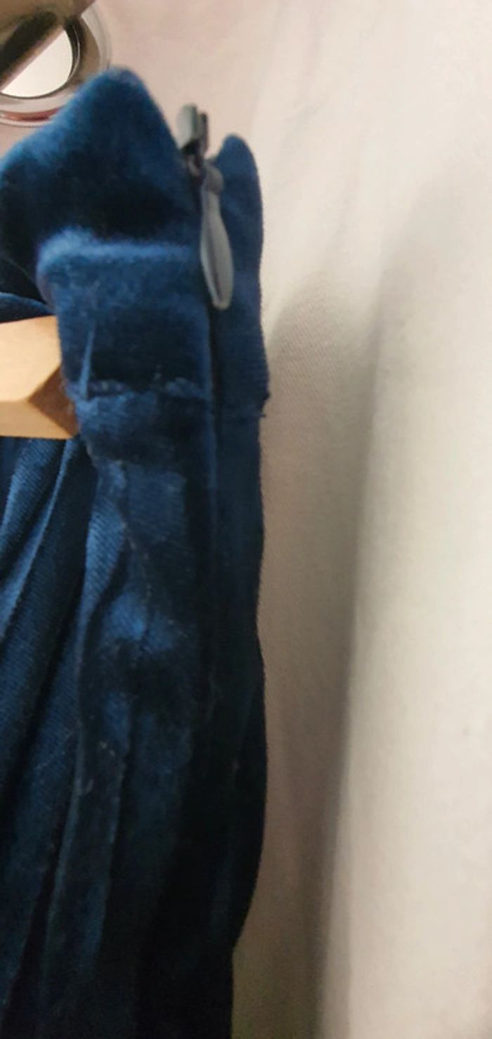 Jupe plissée velours bleu nuit - photo numéro 2
