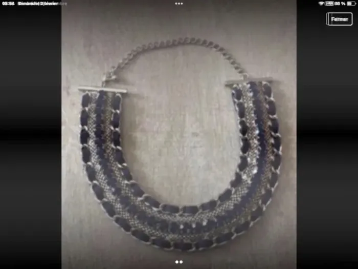 Collier métal argenté
