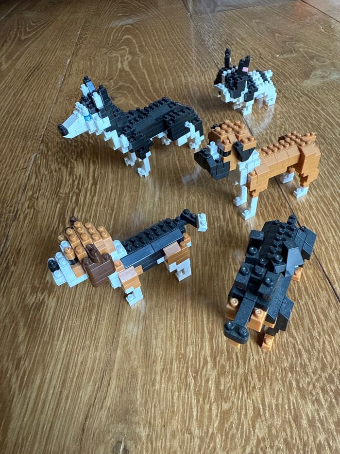 Nano block 5 chiens (mini lego) - photo numéro 3