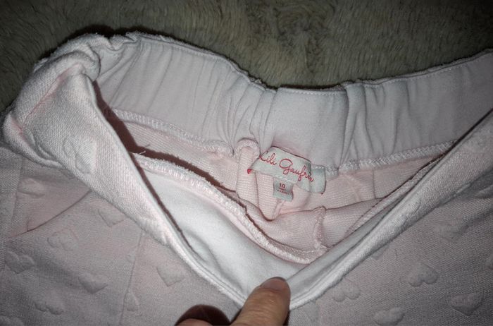 Short rose clair Avec cœur lili gaufrette 10 ans - photo numéro 2