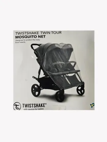 Moustiquaire Twistshake poussette double - Noir Neuf