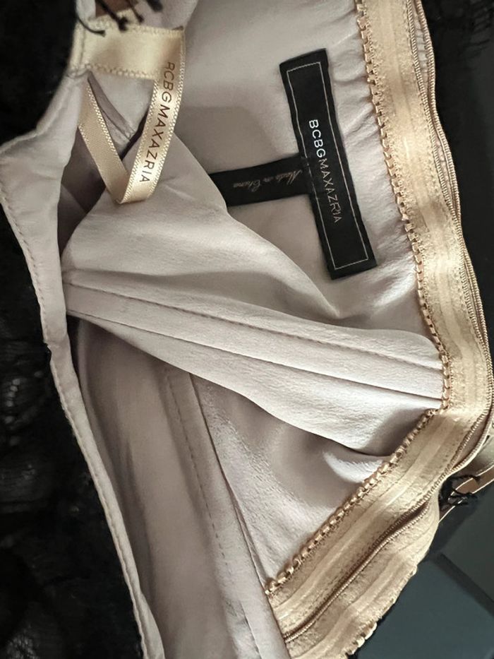 Robe bustier satin & dentelle taille 0 (XS/34/6) - BCBGmaxazria - photo numéro 5