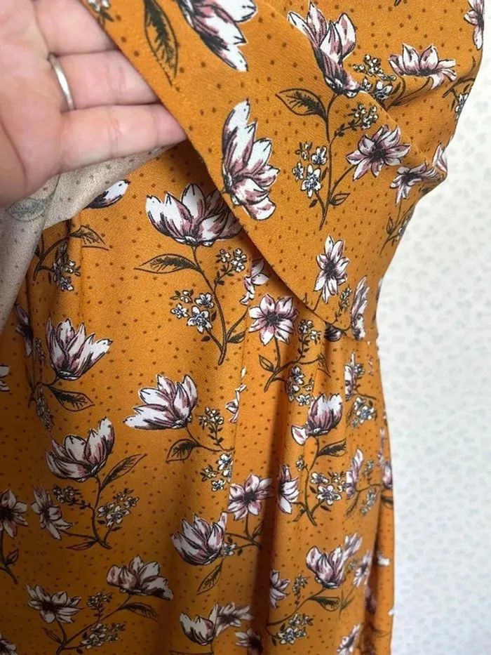 Robe à fleur taille 40 marque mango - photo numéro 3