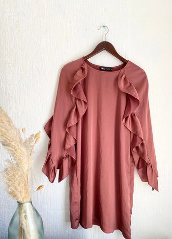 Robe soie rose Zara taille s 36