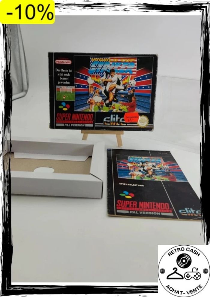 Super Nintendo boîte World Cup Striker NOE sans jeu sans notice