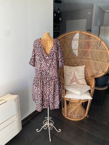 Robe d'été léopard style baby doll taille M