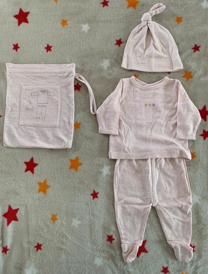 Ensemble naissance mixte 3 pièces Bout’chou (0-1 mois)