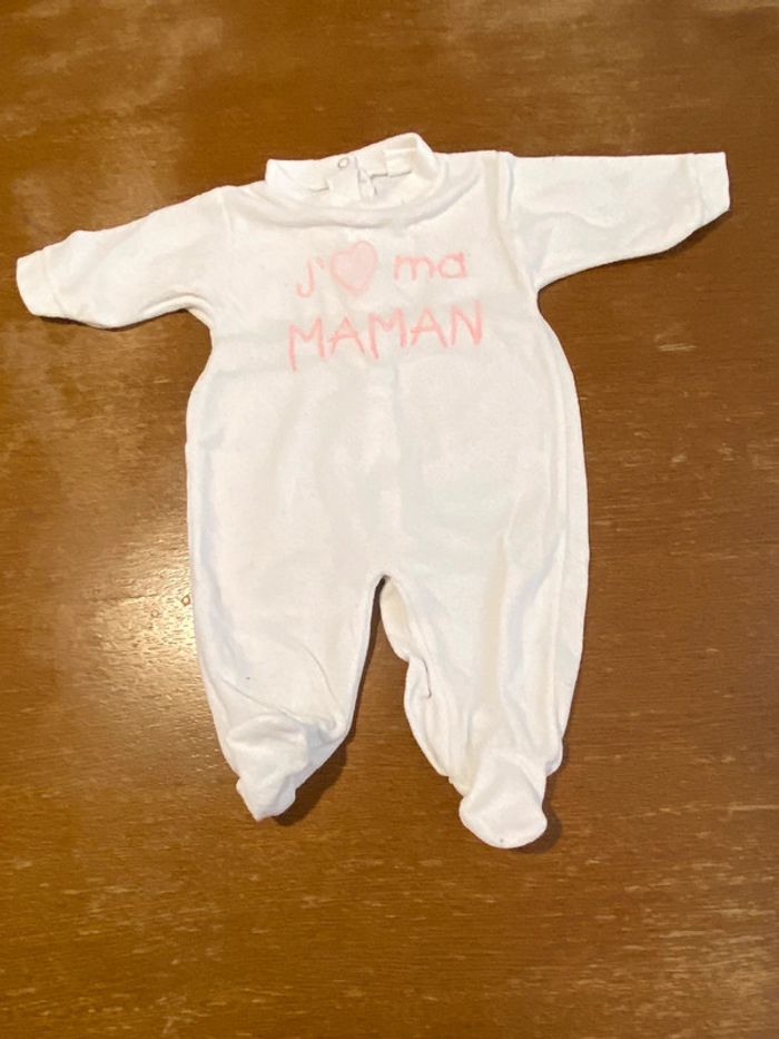 Pyjama blanc j’aime ma maman