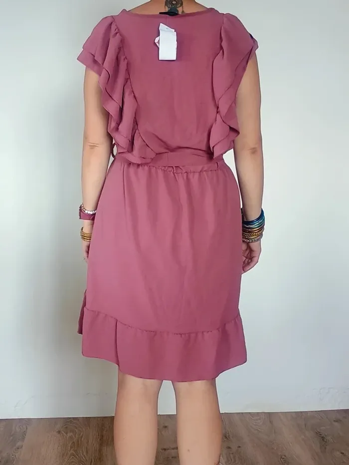 robe longue satin L - photo numéro 2