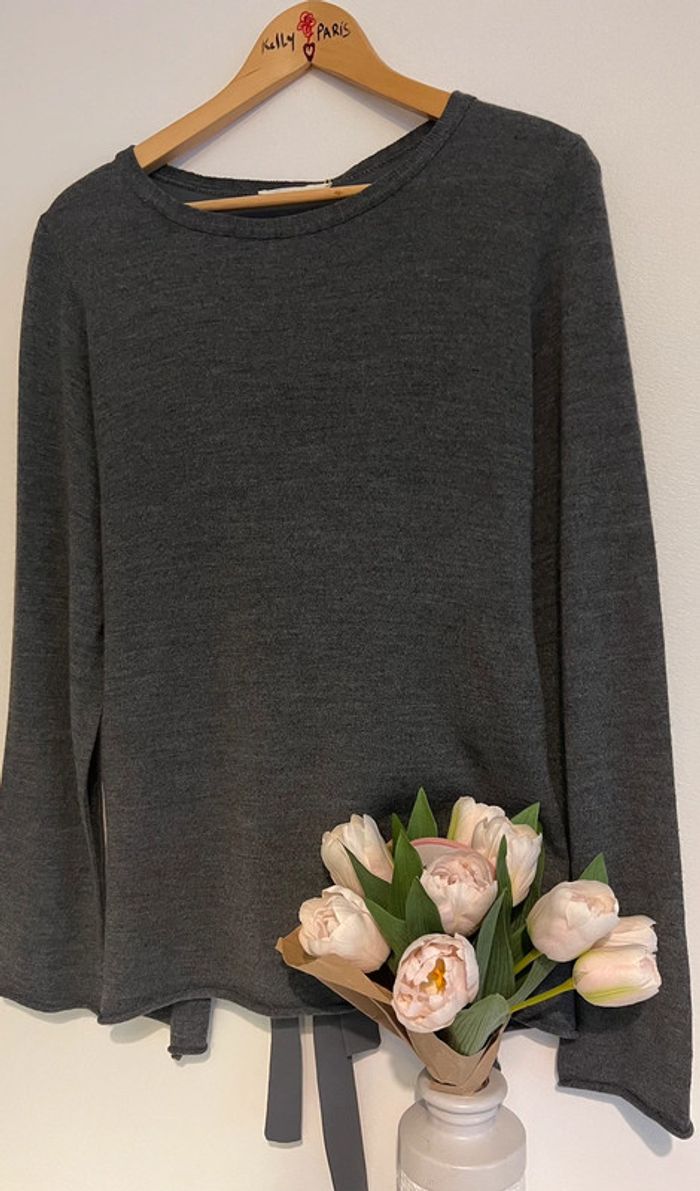 Pull gris bi-matière 🤍🤍