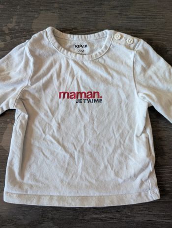 T-shirt manches longues maman je t'aime