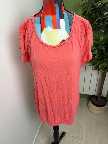 Blouse à manches courtes Cache cache | Corail | Taille 40
