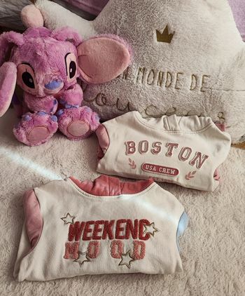 Lot de 2 sweat à capuche fille 6 ans 🦋