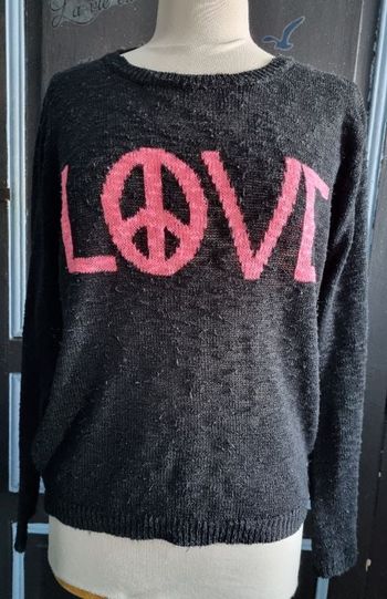 Pull léger avec écriture taille 42