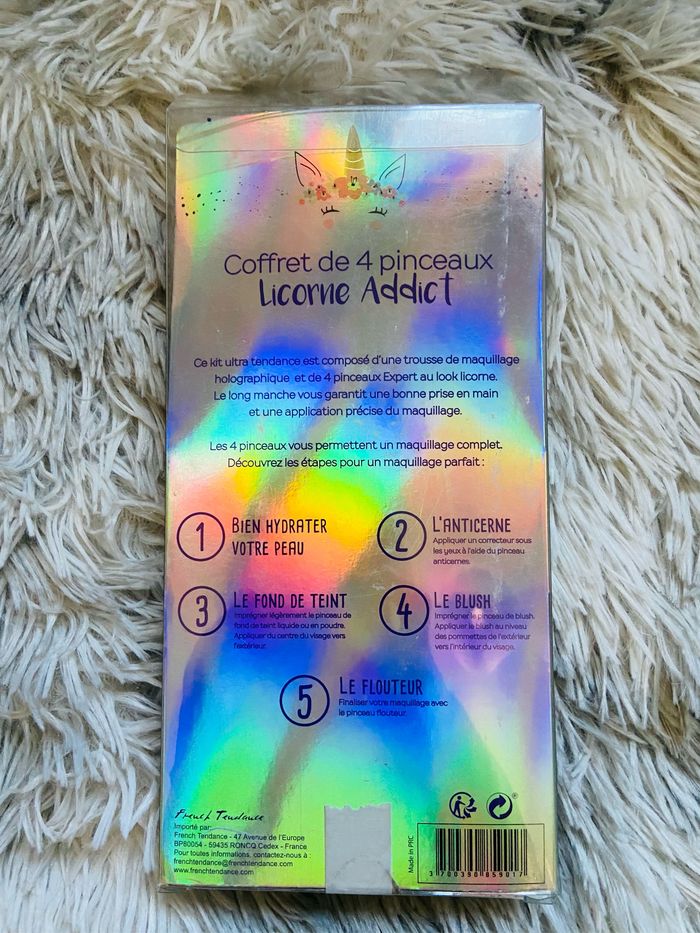 Coffret de 4 pinceaux de maquillage Licorne Addict - photo numéro 3