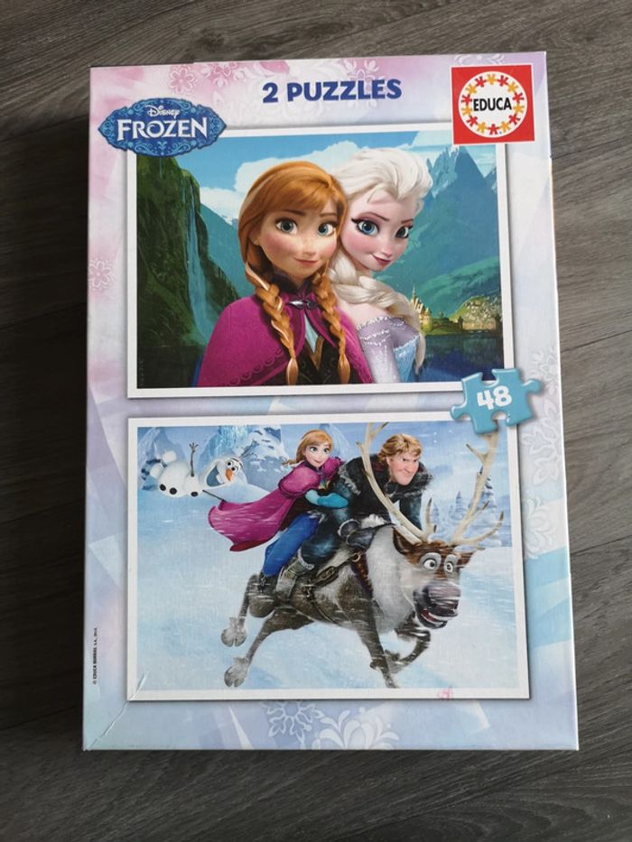 2 Puzzles complets 48 pièces Reine des neiges