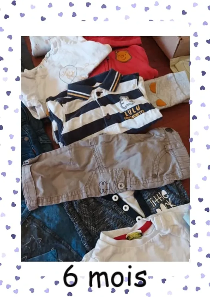 Lot 6 mois garçon demi saison et hiver 24 pièces - photo numéro 6