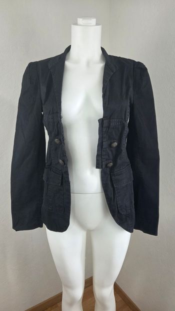Blazer noir cintré Cache Cache – boutons officier – T 38