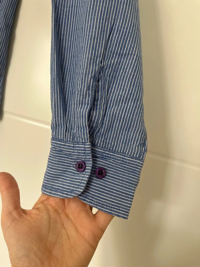 Chemise bleu à rayures taille 40 - photo numéro 10