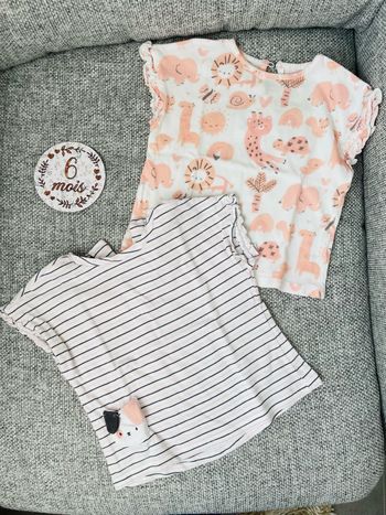 Lot 2 t-shirt 6 mois