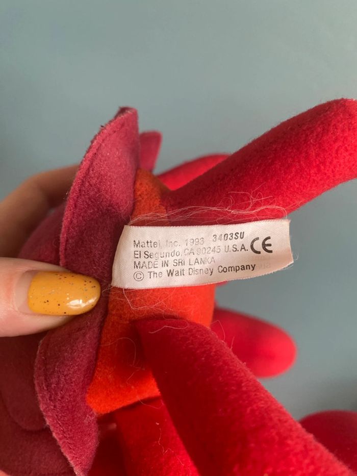 Peluche le crabe Sebastien de la petite sirène Disney - photo numéro 6