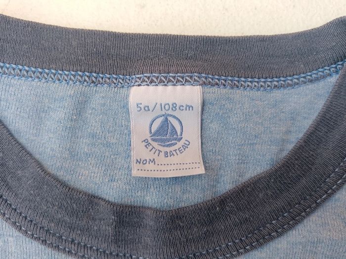 Tee shirt enfant garçon 5ans petit bateau - photo numéro 2