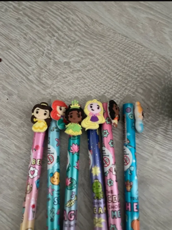 Lot de 6 crayons princesse Disney - photo numéro 2
