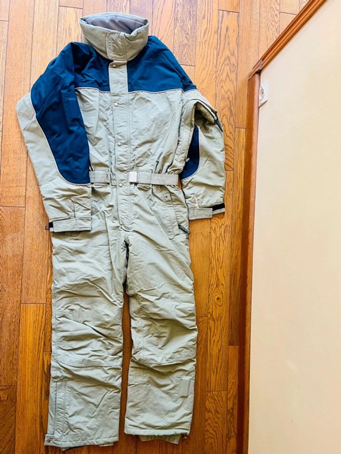 Sublime combinaison de ski taille XL queshua casi neuve bleu marine beige - photo numéro 2