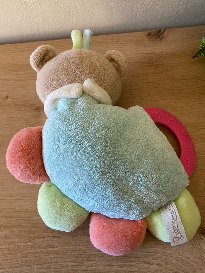 Doudou peluche ours cube 123 grelot premaman - photo numéro 2