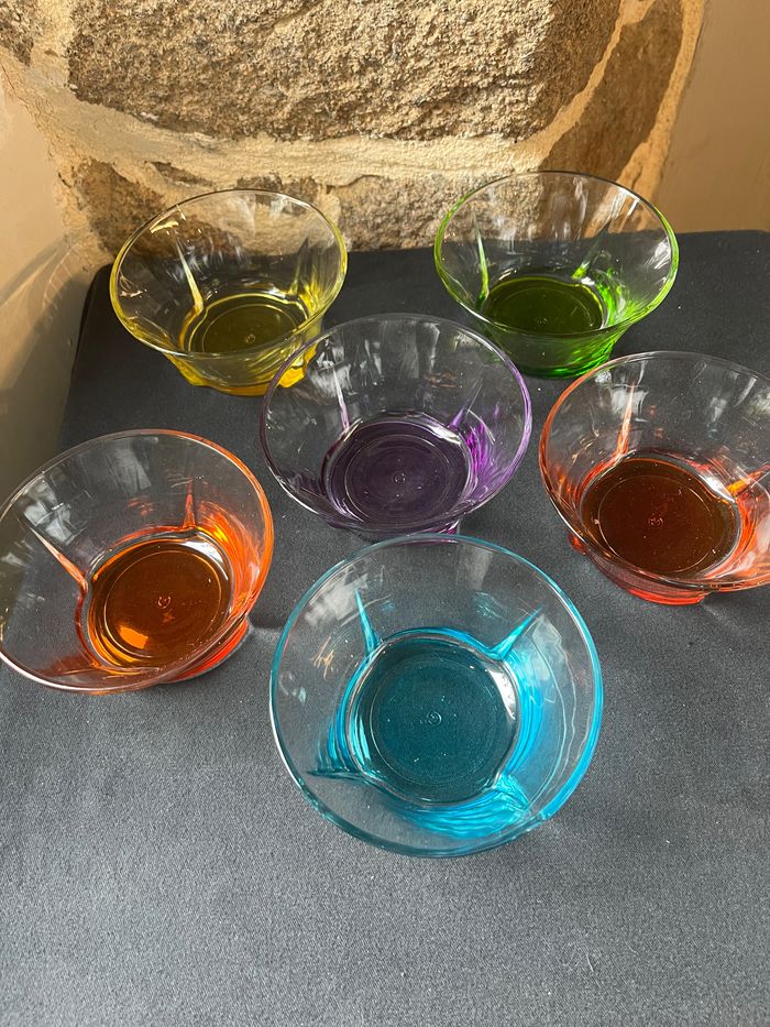 Lot de 6 coupelles multicolours en verre - photo numéro 6