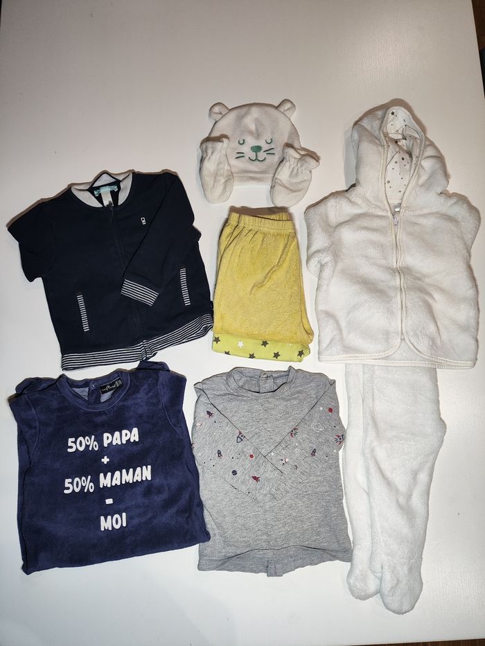 Lot de vêtements bébé enfant 12 mois Garçon Mixte 74 80