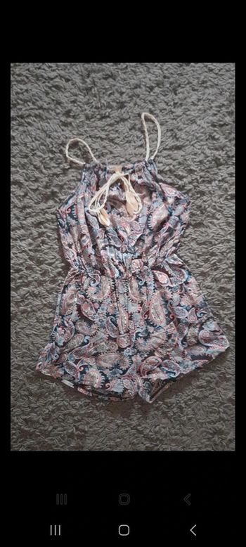 Combinaison short fluide imprimé