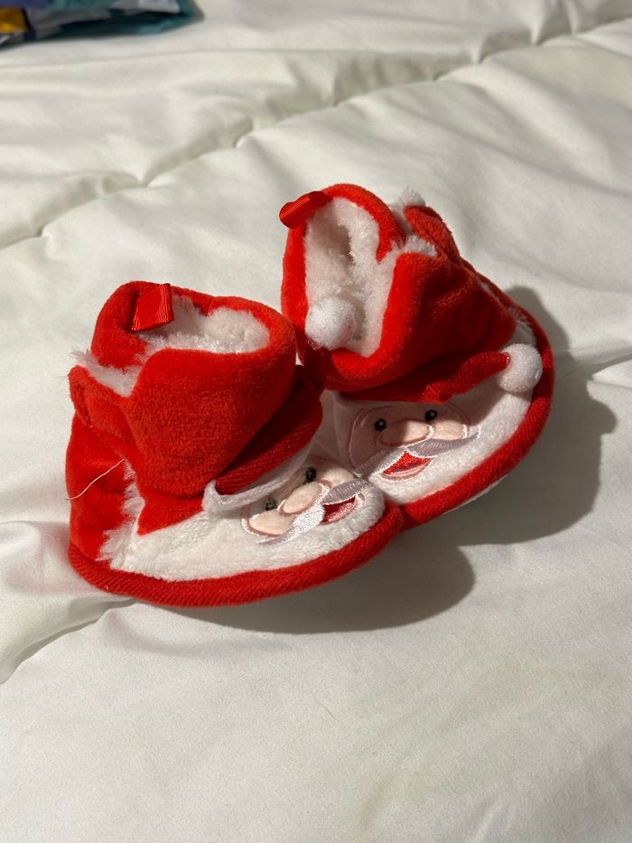 Chaussons de Noël bébé